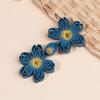 5Pairs Qipao Knot Buttons, Chinese Style Fabric Knots with Pearl Beads Cherry Blossom Design for Modern Cheongsam
