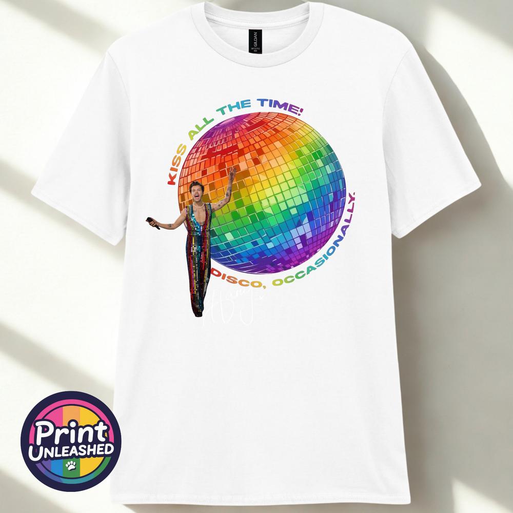 Harry Styles TShirt Together Together Rainbow Tee Kiss All The Time Disco S2XL M