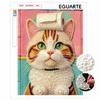Frameless Pearl Painting Kit Cute Cat Toilet Paper DIY 3D Bead Canvas Art Relaxing Leisure Craft for Adults Wall Decor Gift
