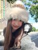 Big Head Circumference Antifreeze Ear Protection Hat Splicing Hairball Mongolian Hat Thickened Warm Knitted Fluffy Hat Women's Winter