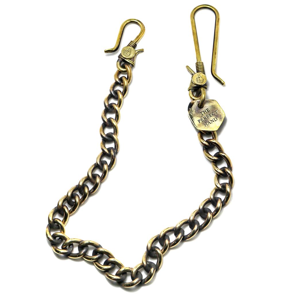 The Perfect Hand Fish Hook Wallet Chain (Solid Brass)
