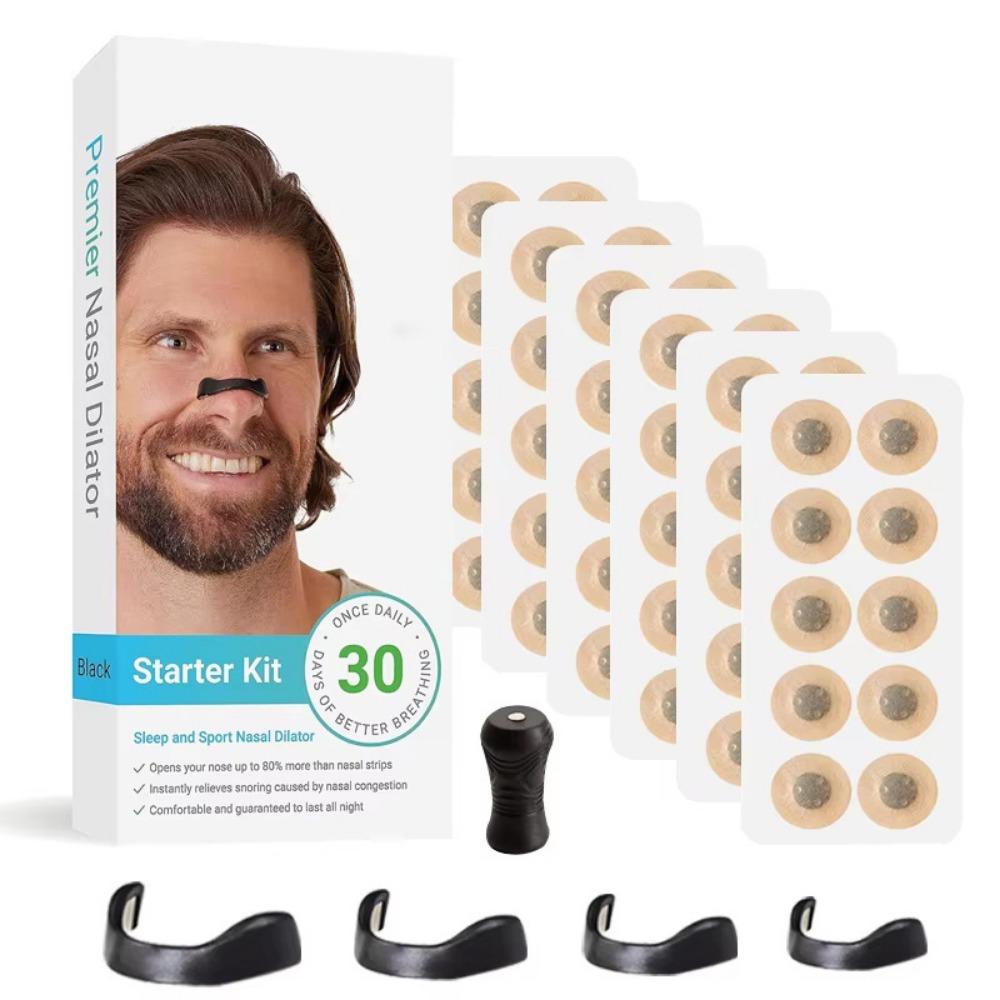 30 Pairs Stretchable Breathe Nasal Strips Hydrowoven Fabric Stop Snoring Nose Patch  Adult