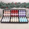 16pcs Christmas Sphere Ornament Collections Unique Christmas Tree Hanging Baubles Ornament For Seasonal