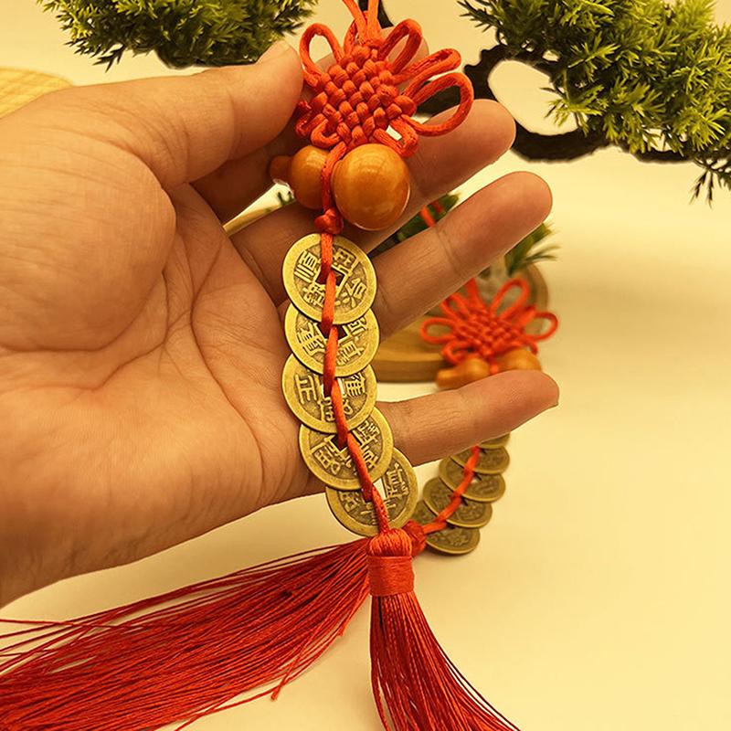 1Pcs Feng Shui Decoration Five Emperors Money East And Northwest Home Decor Authentic Gourd Pendant Town House Talisman Coin