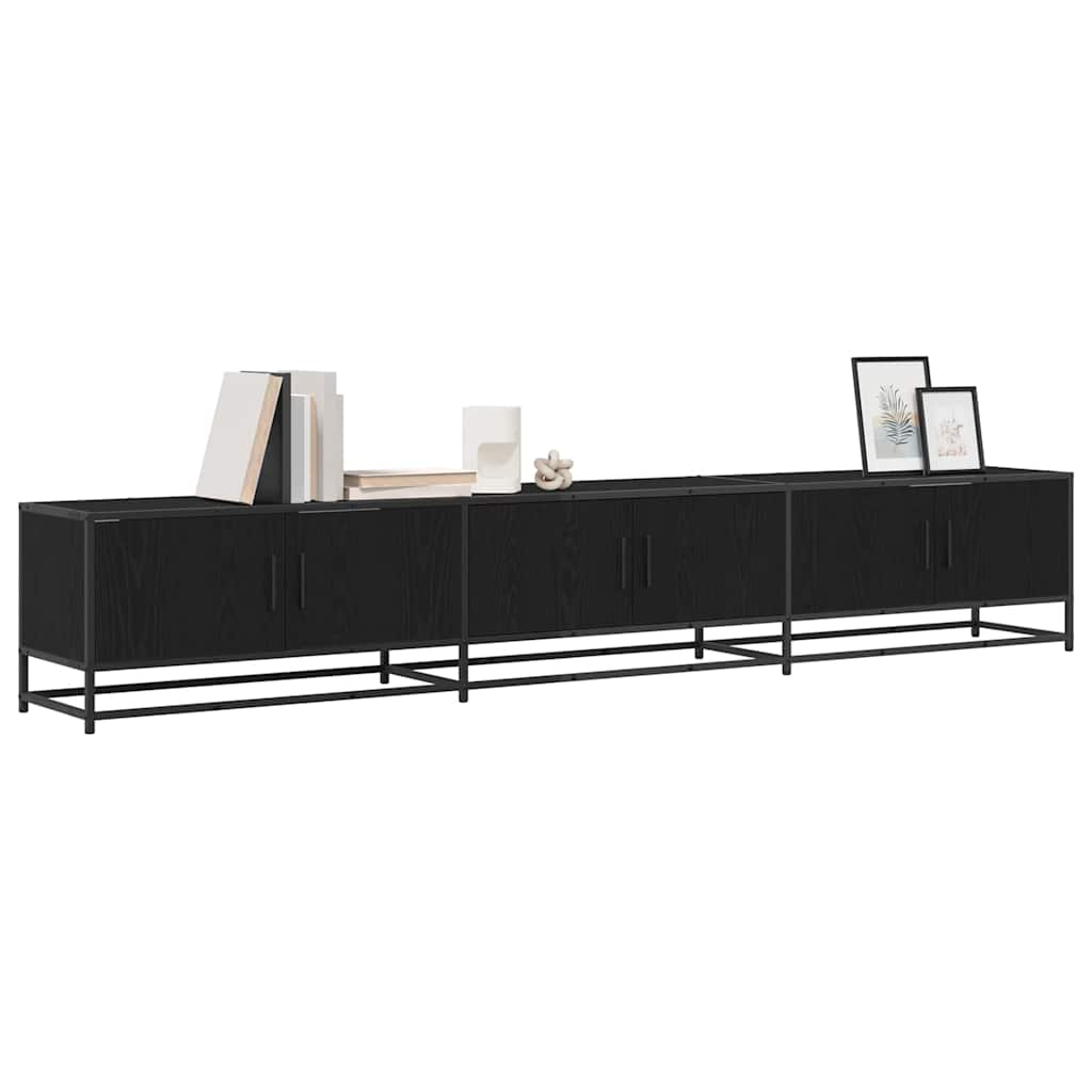 TV Units 2 Pcs Black Oak Effect 240 X 35 X 41 Cm