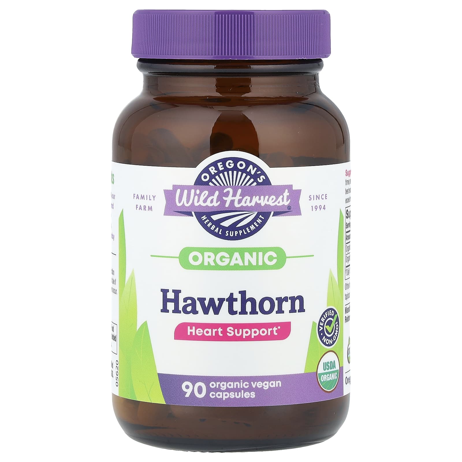 

Oregon S Wild Harvest, Hawthorn. Gelatin Capsules 90