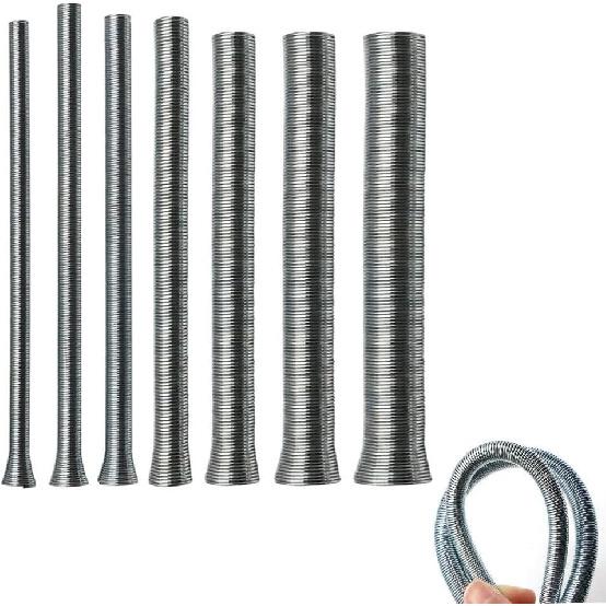 Spring Tube Bender Set 13.7 Inch Pipe Bending Tool For Copper Aluminum Steel Tubes Multiple Sizes 1/4" To 7/8" Plumbing Construction(8mm)