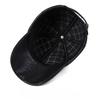 Men’s Genuine Sheepskin Leather Baseball Cap, Crocodile Pattern Warm Outdoor Hat for Autumn Winter