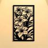 Laser Cut Metal Wall Art Lily Flower Decor for Home Office Living Room Bedroom Garden Gift