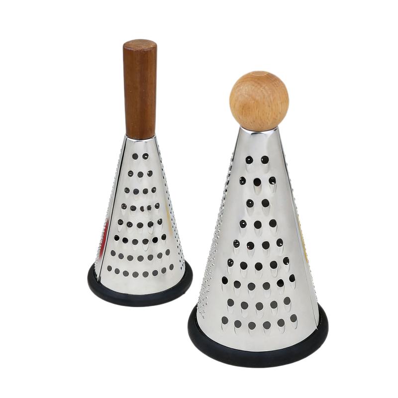 Manual Cheese Grater Cone Shaped Stainless Steel Ergonomic Kitchen Gadget for Cheese Fruits Vegetables Fast Prep