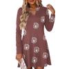 Women's Fashion Plaid V-Neck Long Sleeve Dress
