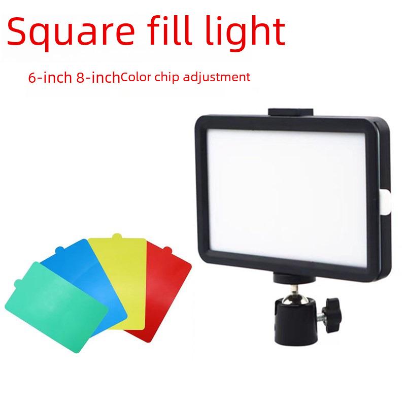 Conjunto de Luzes de Painel Quadrado e Plano com Iluminação de Beleza, Cor e Fundo para Vídeo, Fotografia ao Vivo - Inclui Luzes de 6", 8", 10" e 11"