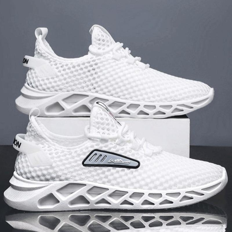 Mesh Shoes Men's Spring and Summer Fashion Trendy Hole Shoes Outdoor Daily Walking Soft Sole Comfortable Sports Shoes