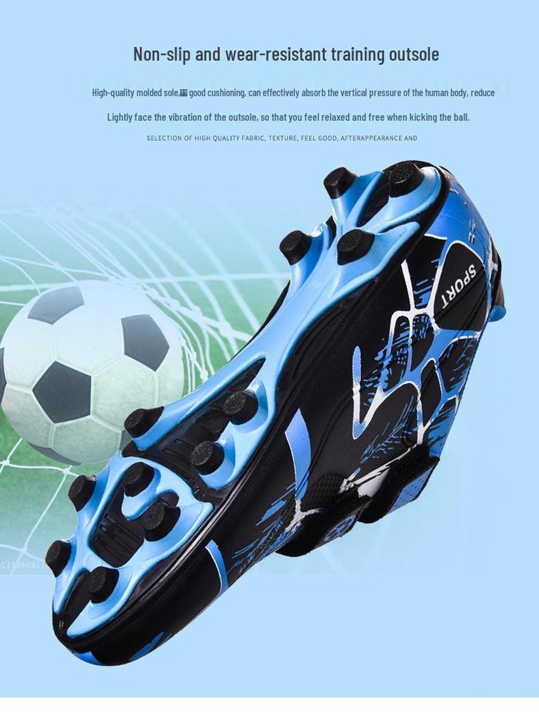 Kids' Studded Velcro Football Shoes for School and Outdoor Training