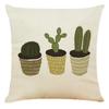Creative Cactus Potted Plant Throw Pillow Covers With Digital Printing Of Short Plush Fabric Car-Shaped Sofa Cushion Home Decor