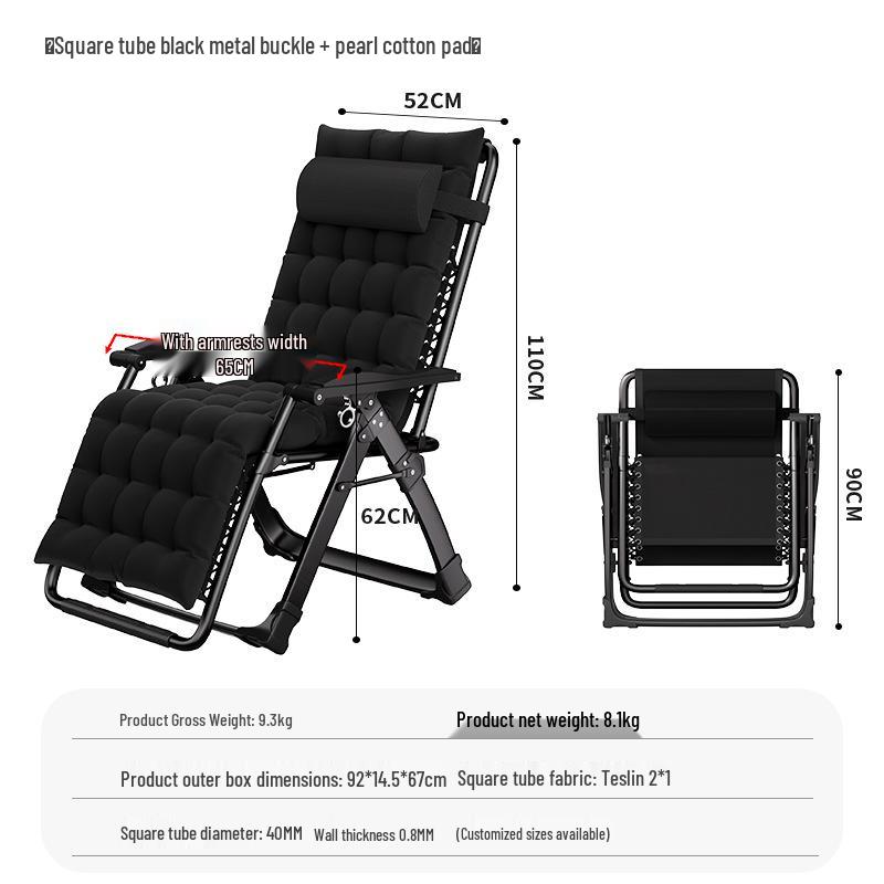 Adjustable Folding Chair: Sit or Recline with Backrest - Ideal for Napping at Home, Office, or Beach.