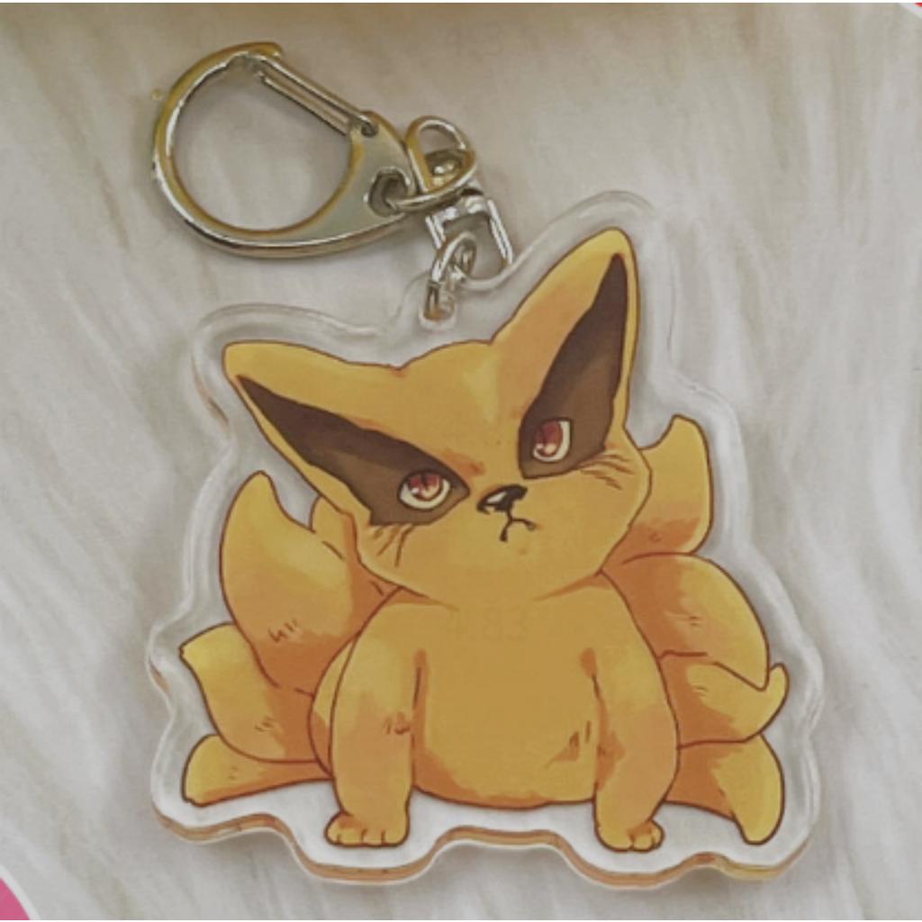 Anime Naruto Acrylic Keychain Accessaries Uzumaki Naruto Cartoon Keyring