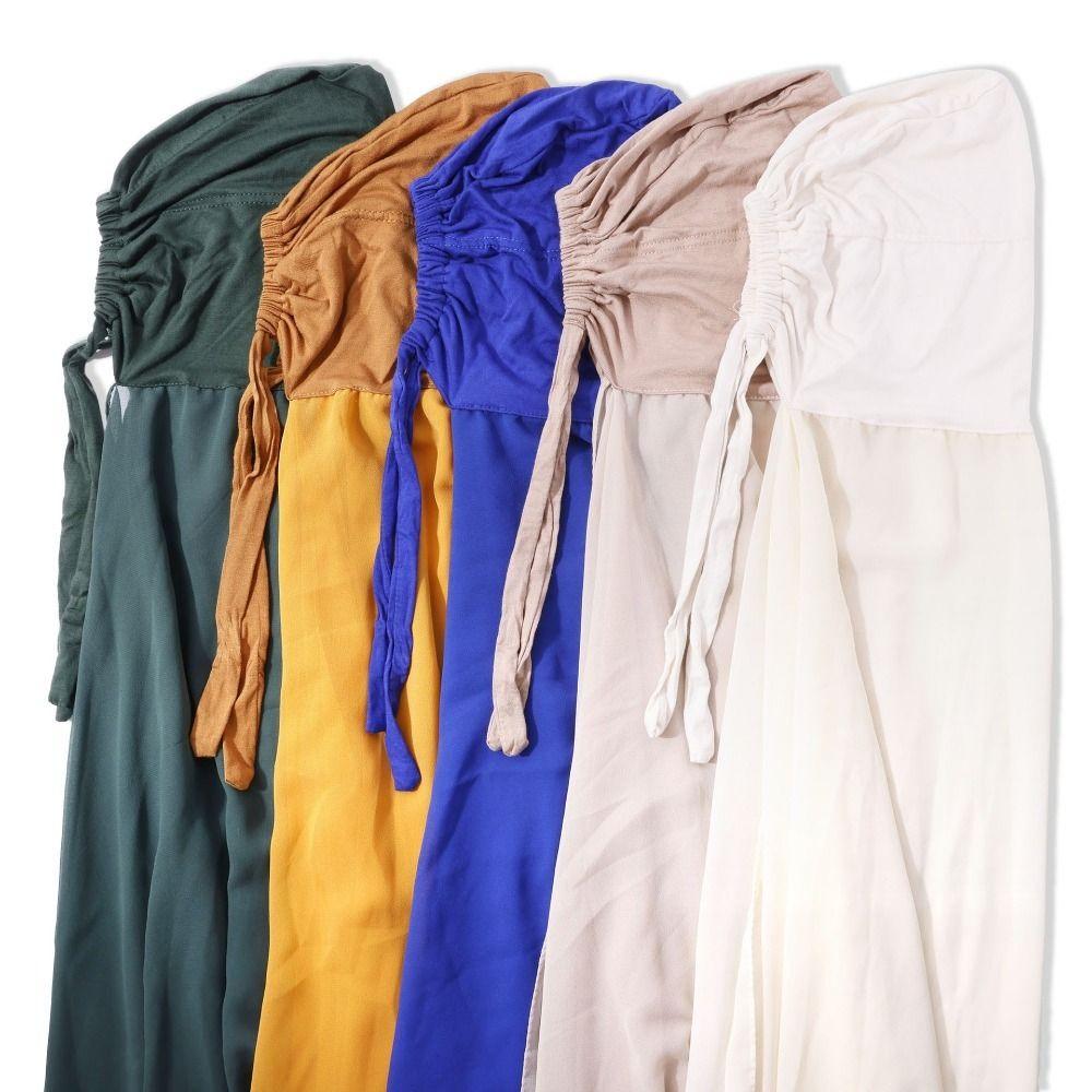 175*70cm Muslim Instant Hijab Chiffon Stretch Hijab Cover Comfortable Head Scarf  Cultural Wear