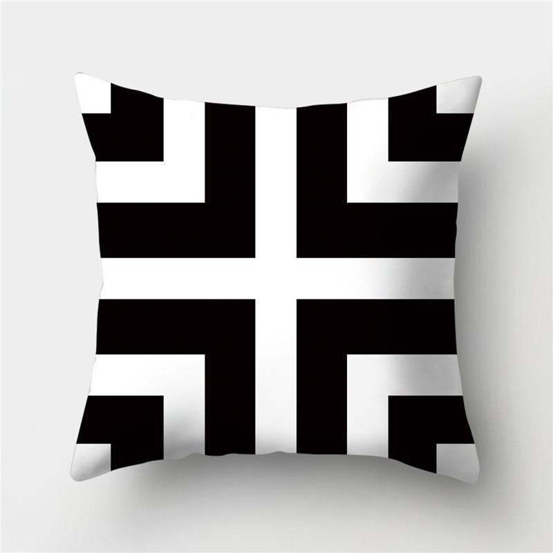 Gold Black Geometric Cushion Cover Polyester Decorative Sofa Cushions Pillow Covers Throw S 45*45  Cases Home Decor