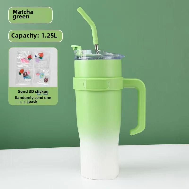 

Модный термос большой емкости 1250 мл с трубочкой — сохраняет напитки холодными 1250ml