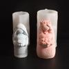 3D Santa Maria Silicone Candle Mold DIY Handheld Money Can Princess Portrait Gypsum Craft Soap Candle Mold Home Decoration