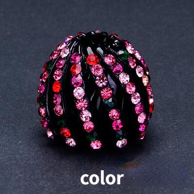 Xiaomi Rhinestone Hair Bun Maker Korean Style Hair Ring Elegant Hairpin Crystal Hair Accessory For Women Bridal Party Headpiece