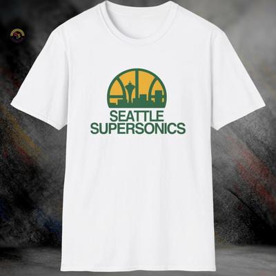 Seattle SuperSonics Defunct Retro Basketball T-Shirt | Softstyle Tee Unisex T-Shirt
