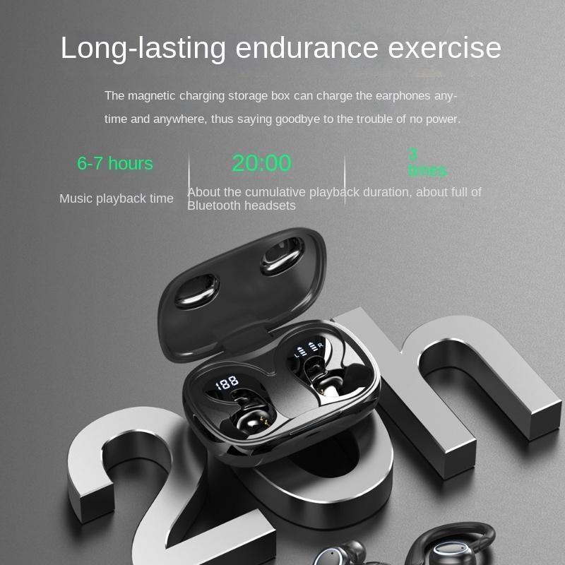Sports Bluetooth Headset Ultra -long Standby TWS Hanging Ear Hanging, Waterproof Noise Reduction Wireless Headset