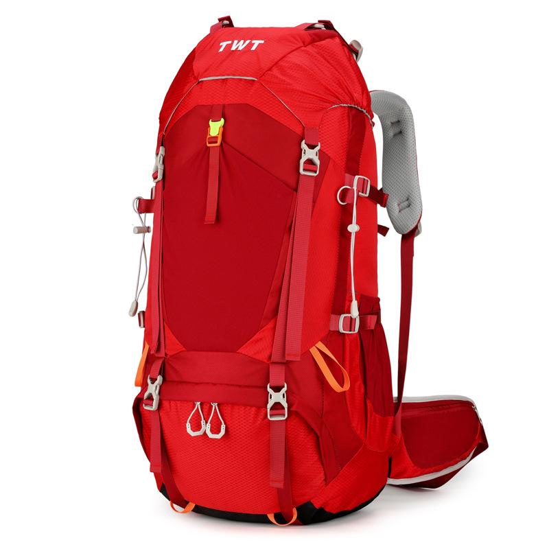 

Багатофункціональний водостійкий туристичний і кемпінговий рюкзак великої місткості 70L червоний