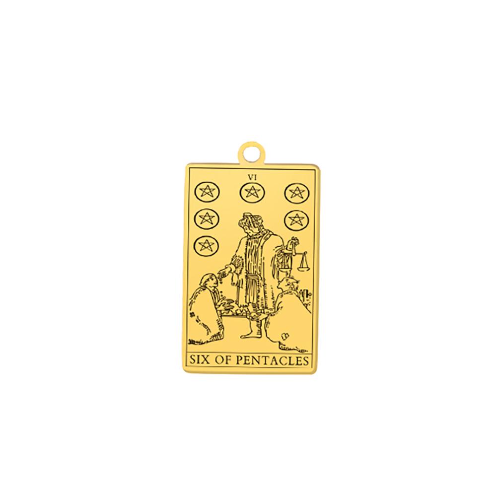 Suit of Pentacles Tarot Cards Vintage Amulet Pendant for Necklaces Suit of Swords Traditional Tarot Art Minor Arcana Wholesale
