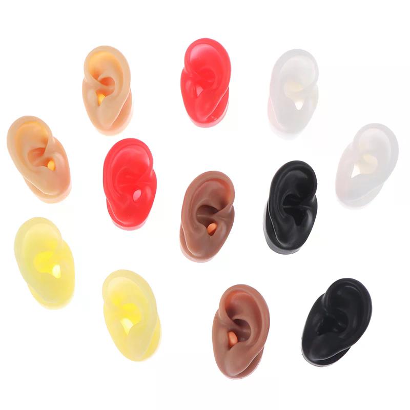 1x Silicone Ear Model Practice Piercing Tools Ear Stud Display Tool Body Jewelry For Daily Use