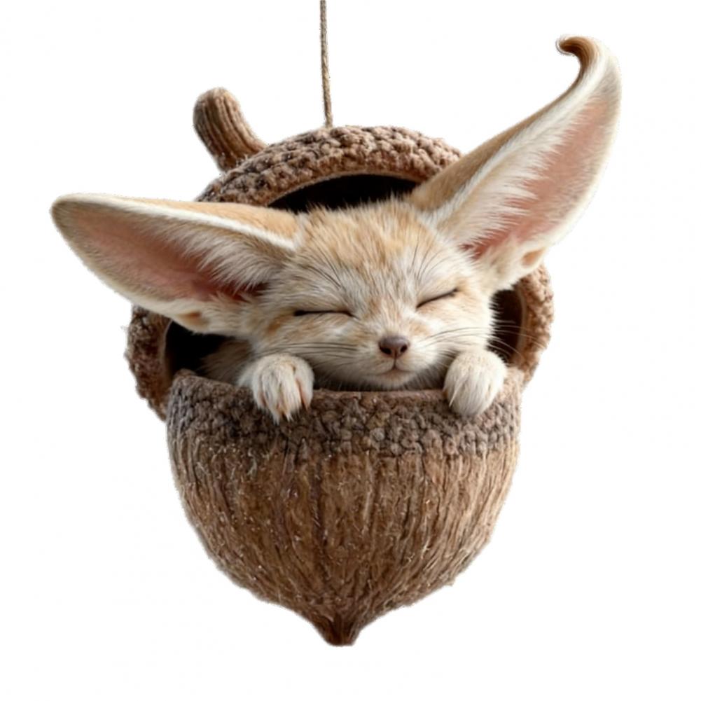 2D Acrylic Forest Animal Acorn Ornaments Pine Cone Animal Christmas Tree Pendant Cozy Forest Christmas Ornament for Home Decor