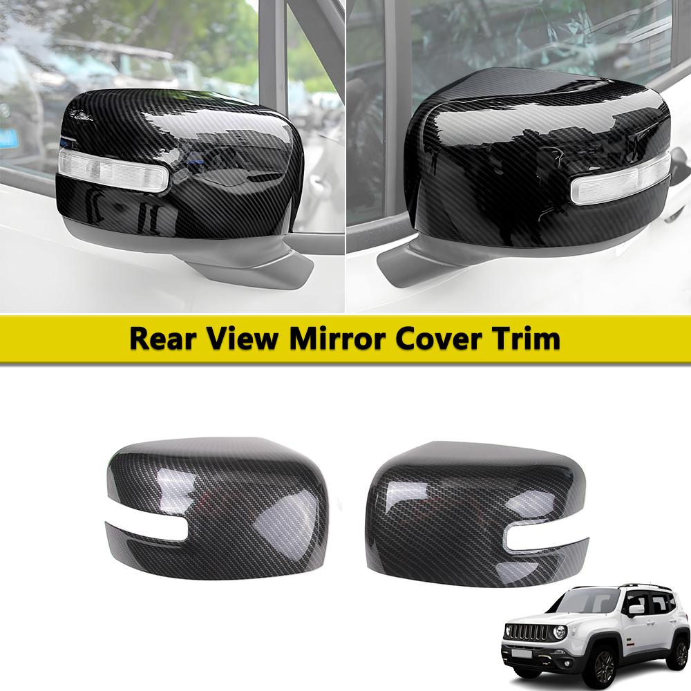 Rear View Mirror Cover Trim for Jeep Renegade 2016-2026 Side Mirror Shell Protector Shell Carbon Fiber Car Styling Accessories