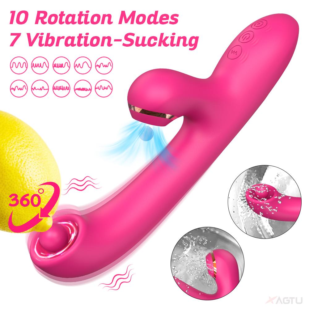 Rotating Sucking Dildo Vibrator For Women G-spot Clit Clitoris Sucker Vacuum Stimulator Dildo Female Sex Toys Adults Masturbator