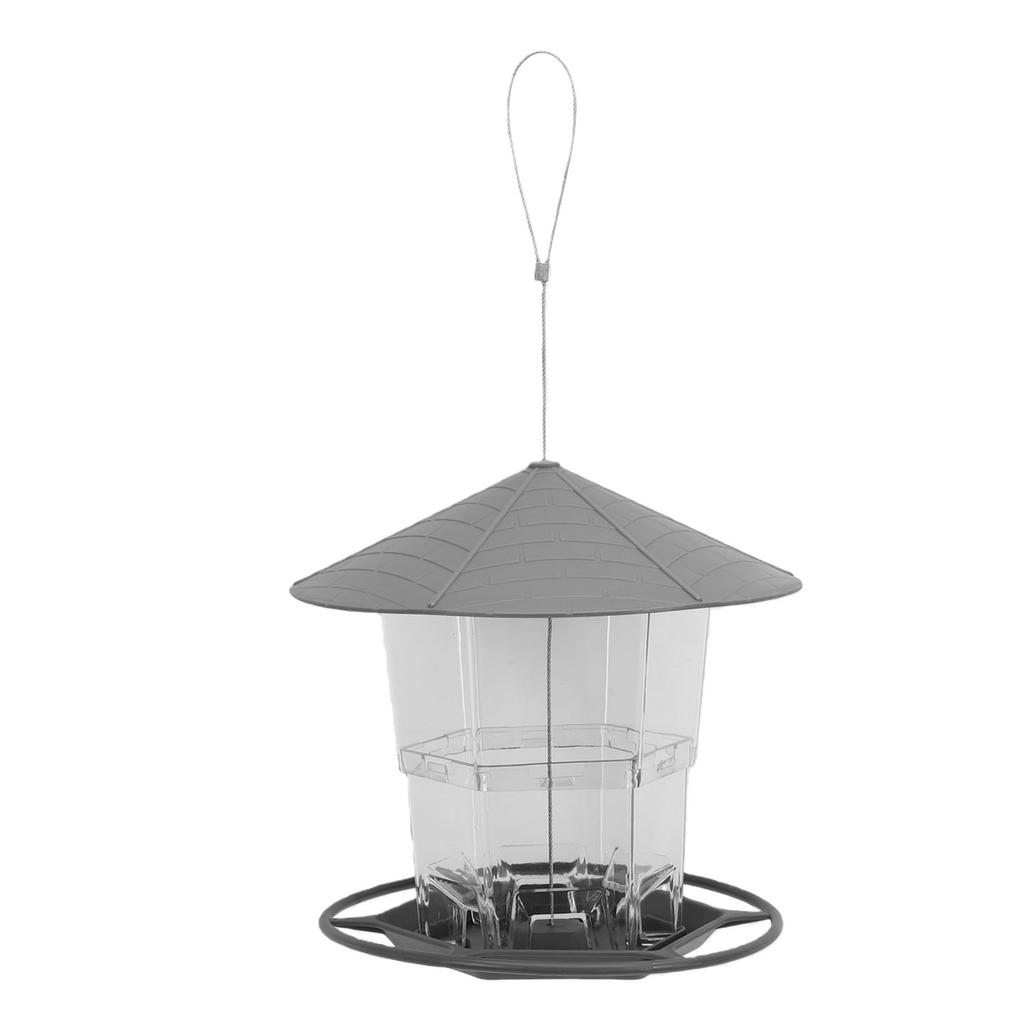 Retractable Hanging Feeder Outdoor Metal Hanger Hook Rainproof Leakproof Weatherproof Bird Feeder