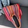 Canvas Ethnic Style Handbag Messenger Bag Retro Shoulder Bag All-match Bohemian Tote Bag  Travel