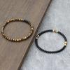 Nová Módní Sada Náramků pro Muže Přírodní 4mm Malé Tygří Oko Korálky Náramky Meditační Léčivý Náramek Kempování Jízda Pulseria