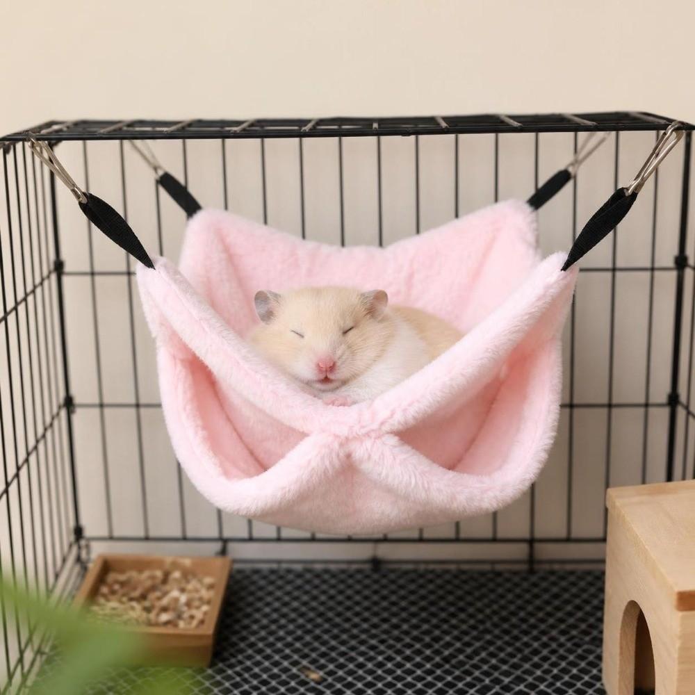 Winter Hanging Pet Hammock Thicken Plush Nest Bed Cozy Hanging Pet Bed for Rat