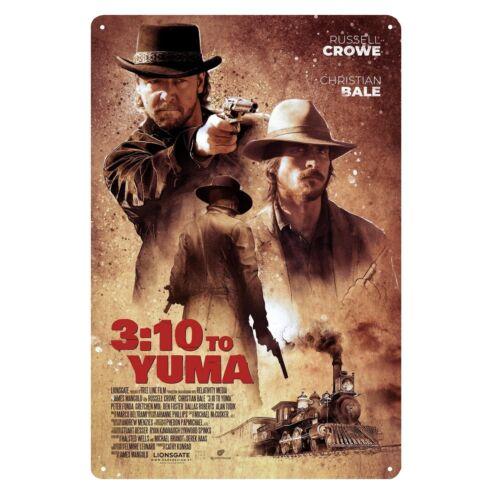 To Yuma Movie Metal Poster Tin Sign xcm PlateAluminum 20x30cm(7.8x11.8inch)