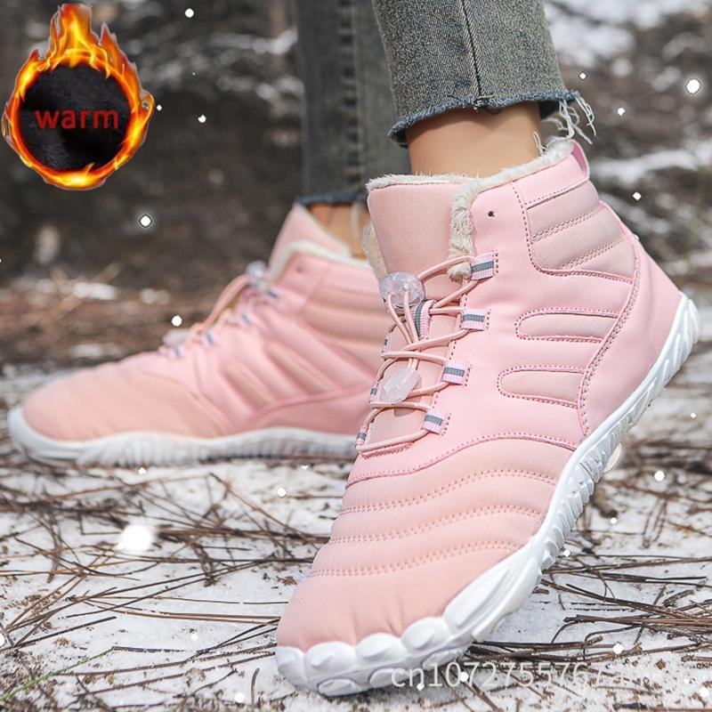 Winter Barefoot Snow Boots Men Women Casual Shoes Waterproof Outdoor Warm Climbing Boots Non-Slip Wear Resistant Sneakers