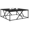 Coffee Table Black Oak Look 100 x 100 x 40 cm Wood Based Material