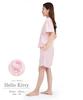 Hello Kitty Set Up Mini Fleece Shorts Top and Bottom Set Pajamas Roomwear Loungewear Tight Ribbon Hello Kitty [SAZAC] T-suit Women's T-shirt