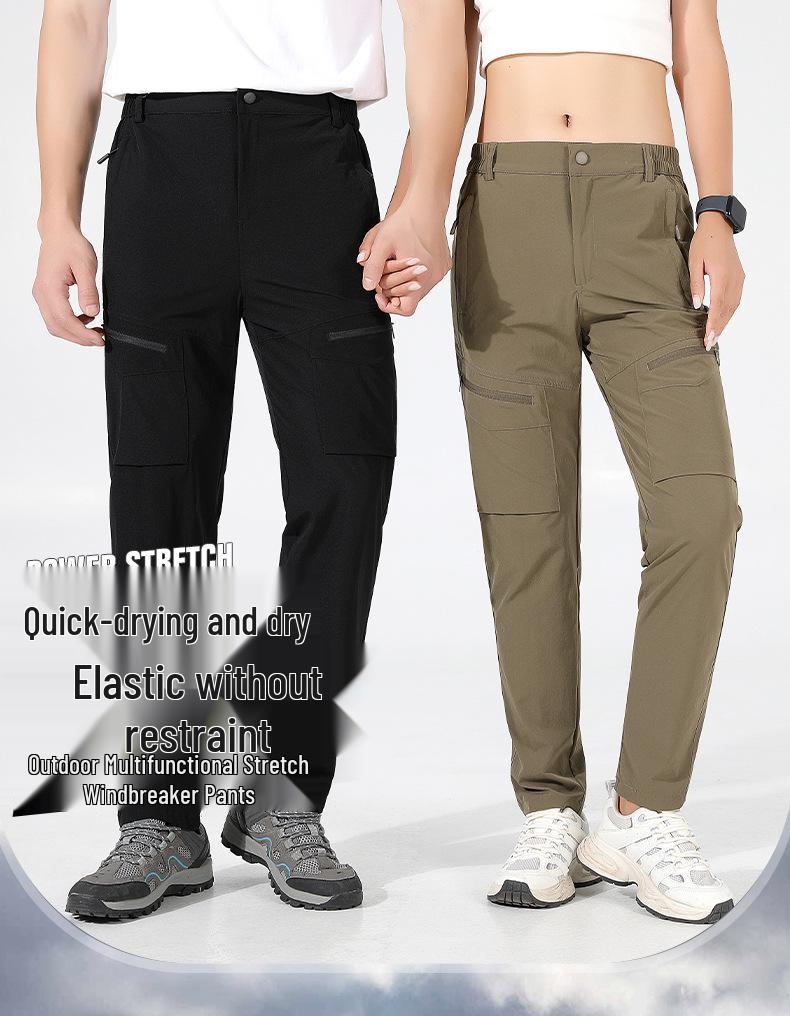 Unisex Quick-Dry Lightweight Summer Cargo Pants – Breathable, Waterproof, Straight-Leg Fit for Outdoor Activities