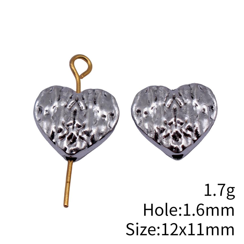 Heart Loose Beads For Valentine Bracelet Necklace DIY Vintage Jewelry Making Supplies For Charm