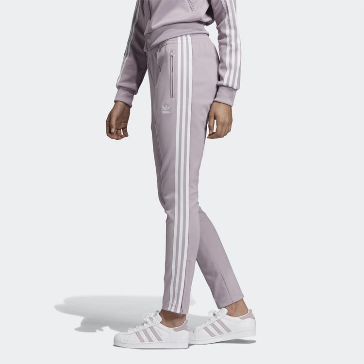 adidas Originals SST Knitted Sweatpants Women's Light Pink Purple Gray ED7573