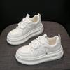 Plateau-weiße Schuhe Brot Neue Frühjahrs- und Herbst-vielseitige Nischenschuhe Plateau-Freizeit-Schwarz-Weiß-Board-Schuhe