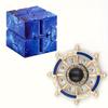 2 - Pack Fun Stress Relief Toys: Metal Fingertip Spinner & Infinite Rubik's Cube - Great for Office, Home & On - the - Go Use