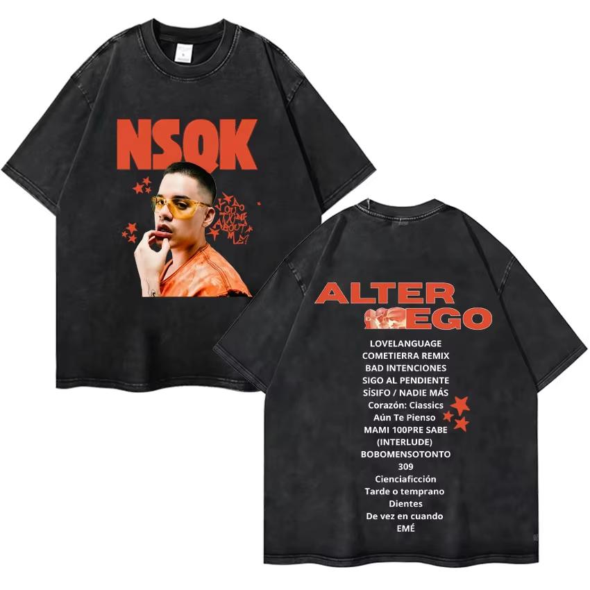 Rapper Nsqk Do You Think about Me Retro Fashion Casual Vintage Tshirt Mens Aesthetic Comfort Tshirts Pop Teenagers Y2K Tshrits