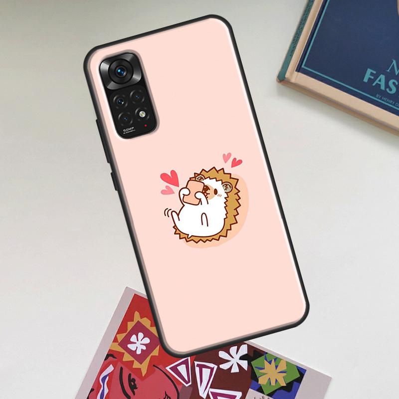 

Милый Чехол-Сердечко с Ежиком Для Xiaomi Redmi Note 14 Pro 13 12 11 9 10 15 Pro Plus Redmi 15 C 14C 13C 10C 12C Чехол Redmi Note 15 Pro 5G
