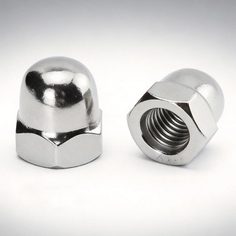Closed End M 8 Acorn Nut Set In Stainless Steel, Hexagonal Cap Fastener Nut, 20Piece Pack for Hardware Repair Work